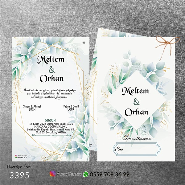 Çiftli Davetiye | 2325 |