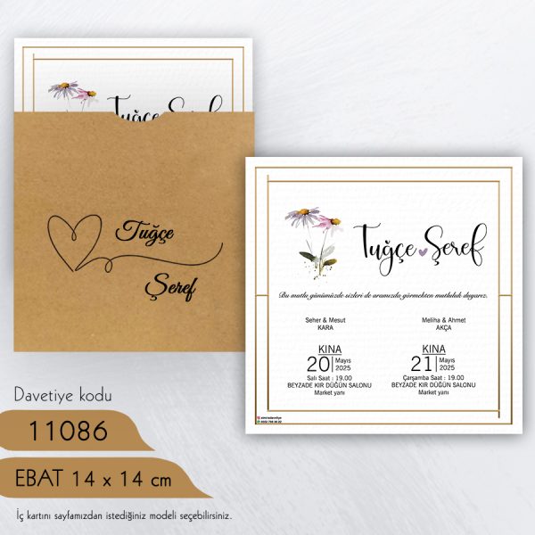 Kare Kraft Davetiye | 11086