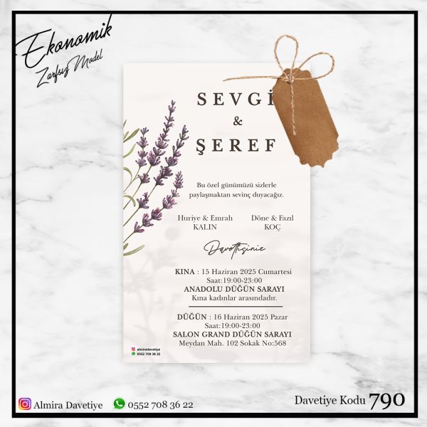 Ekonomik Davetiyeler | 790