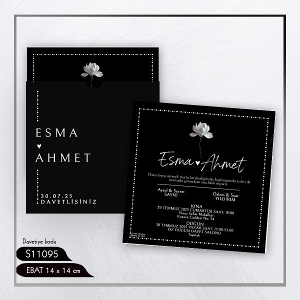 Kare Siyah Davetiye | s11095