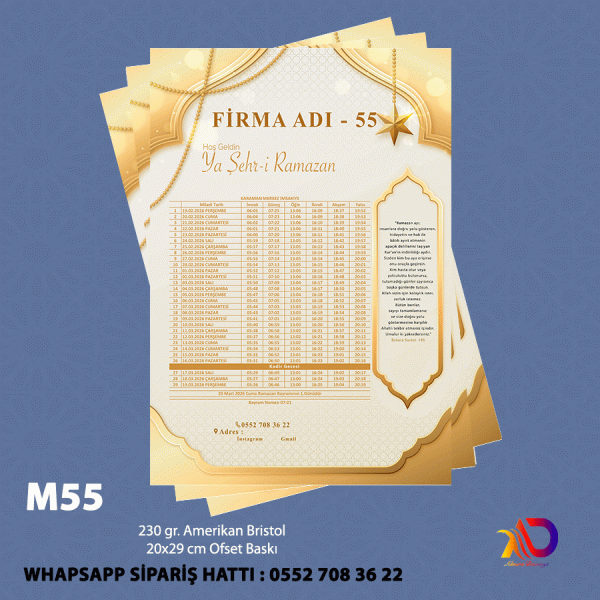 İmsakiye Model - 55